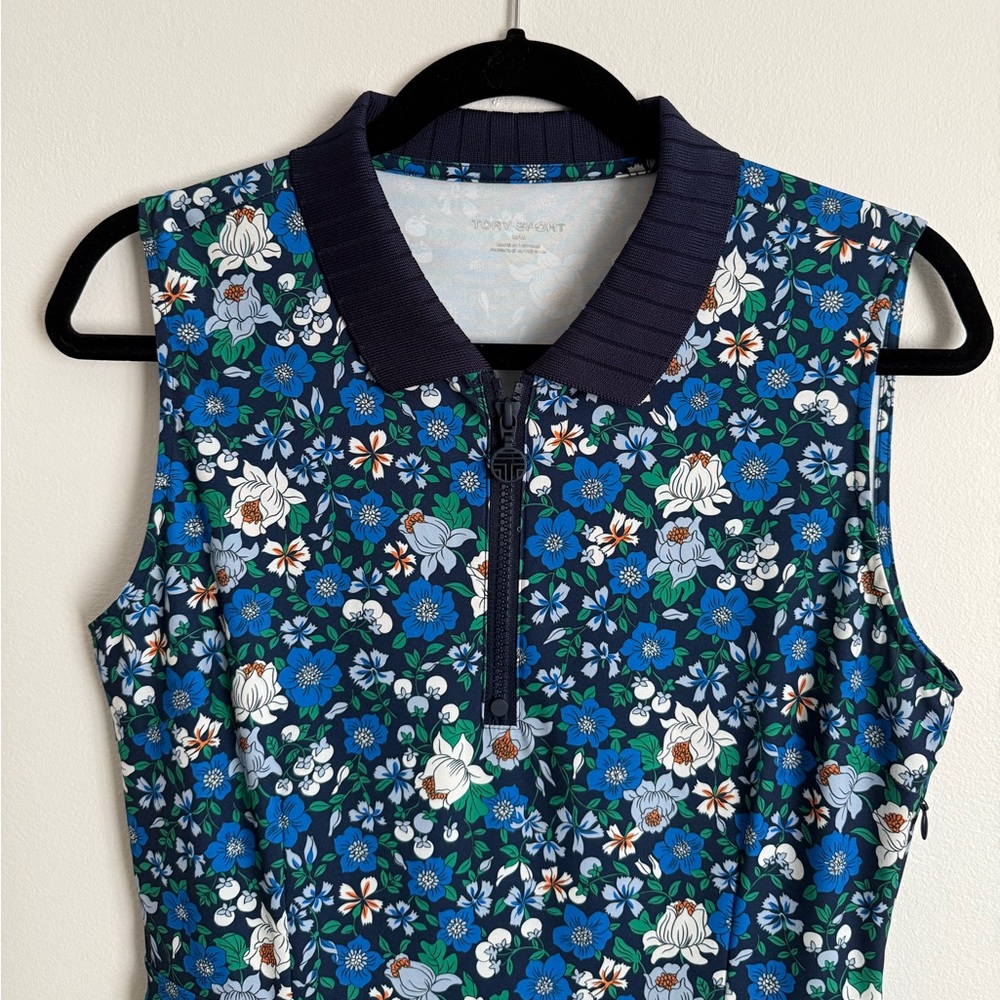 Tory Sport Blue Floral Dress